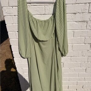 ASOS Green Gingham Dress